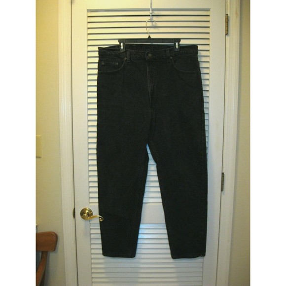 Levis 550 Black Jeans Tag 40X30 (M: 39X30) Relaxed Tapered USA Vintage - Picture 4 of 13